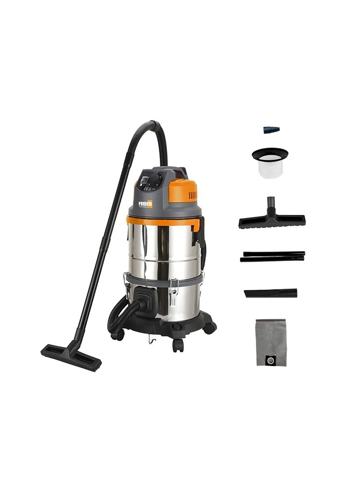 Aspirateur spécial plâtre - Eau et poussière 1400 W 28 L - Cuve Inox