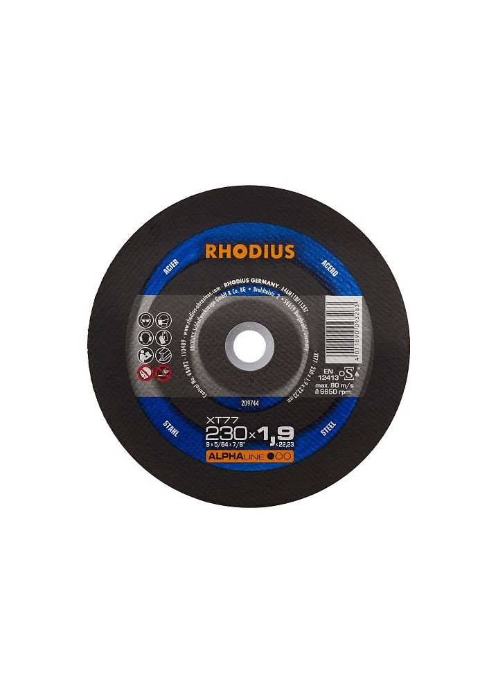 RHODIUS DISQUE A TRONC XT77 ALPHALINE  230X1.9