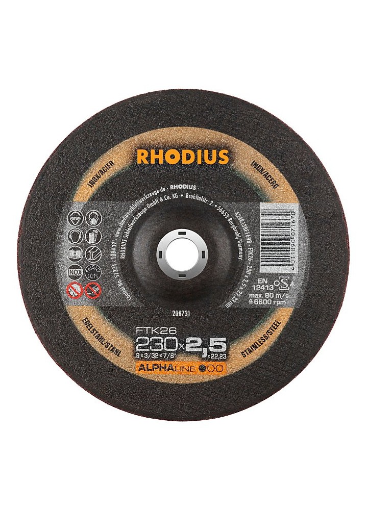 RHODIUS DISQUE A TRONC FTK26 ALPHALINE 230X2.5