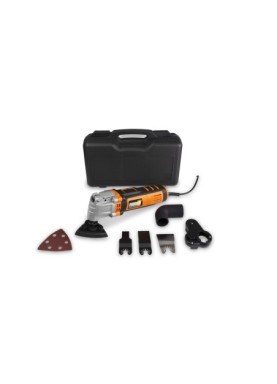 Multifonction 400 W - Accessoires 2 Tailles de Lame Bois/Plasctique, 1 racloir, 1 plateau de ponçage et 2 abrasifs - Coffret BMC