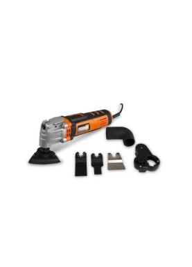 Multifonction 400 W - Accessoires 2 Tailles de Lame Bois/Plasctique, 1 racloir, 1 plateau de ponçage et 2 abrasifs - Coffret BMC