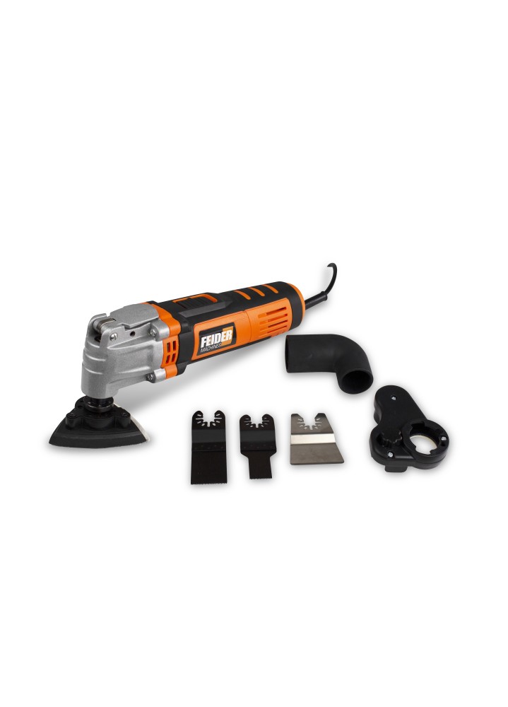 Multifonction 400 W - Accessoires 2 Tailles de Lame Bois/Plasctique, 1 racloir, 1 plateau de ponçage et 2 abrasifs - Coffret BMC